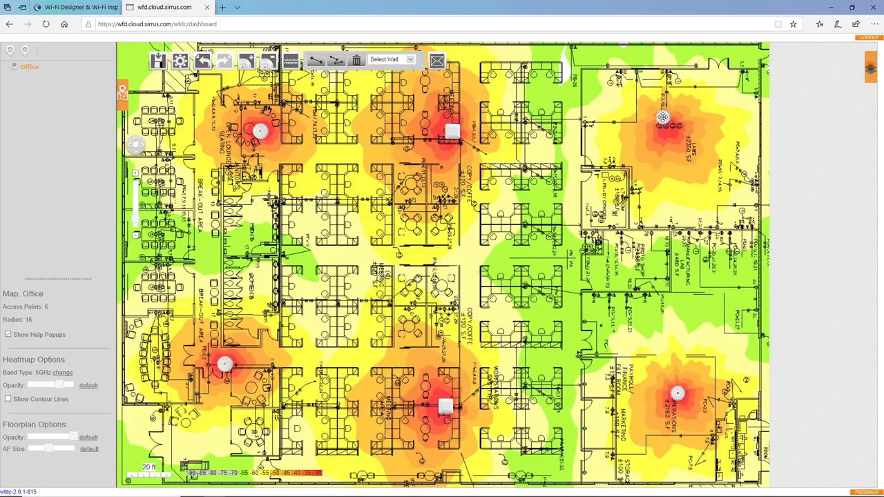 Heatmap y access points empresariales